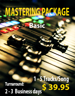 Mastering Package Basic 1 to 5 Tracks/Song